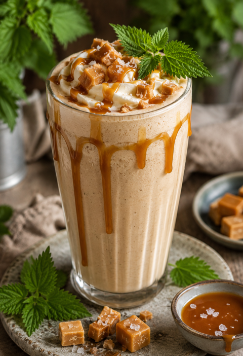 Brandnetel Salted Caramel Milkshake