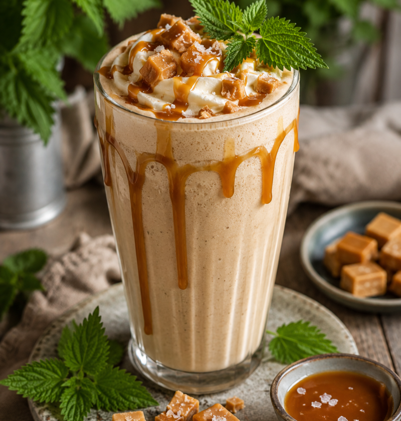 Brandnetel Salted Caramel Milkshake