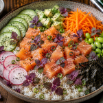 Citroenmelisse Garnalen Poké Bowl