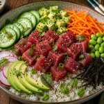 Citroenmelisse Garnalen Poké Bowl